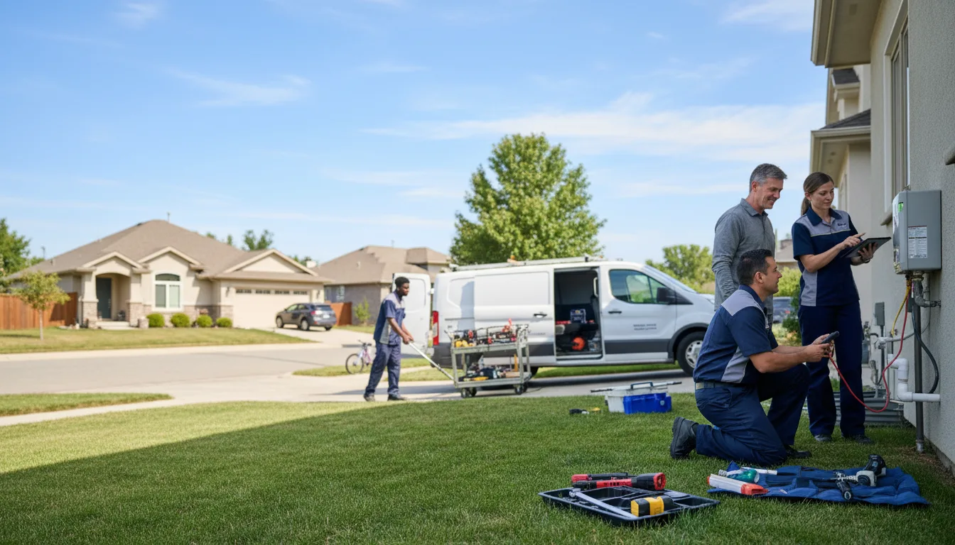 Tankless water heater service in West, TX